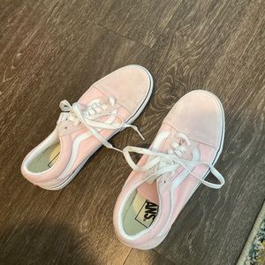Pink vans. Size 8.5. Like new. Suede material